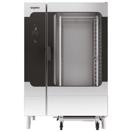 Four mixte professionnel électrique à vapeur directe contrôle digital, 20x GN 2/1, Triphasé - Virtus - BT2021EDDXJ
