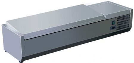 Saladette rfrigr avec couvercle inox positive  poser +2 / +8C - 4xGN1/3