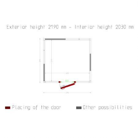 Chambre froide professionnelle ISO 80 2790x2590x2190 mm - Diamond Promo - C133A/BF