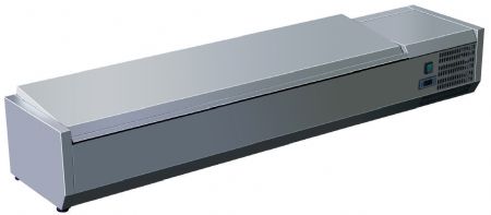 Saladette rfrigr avec couvercle inox positive  poser +2 / +8C - 8xGN1/3