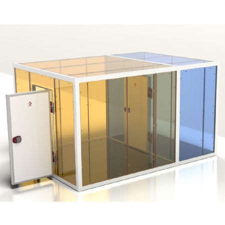 Chambre combi ISO 100 Dimensions internes 2830 x 2830 x 1230 xh 2230 mm - volume 9,02 + 7,76 m