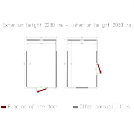 Chambre froide professionnelle ISO 100 3030x4830x2430 mm - Diamond - C2910/XBF