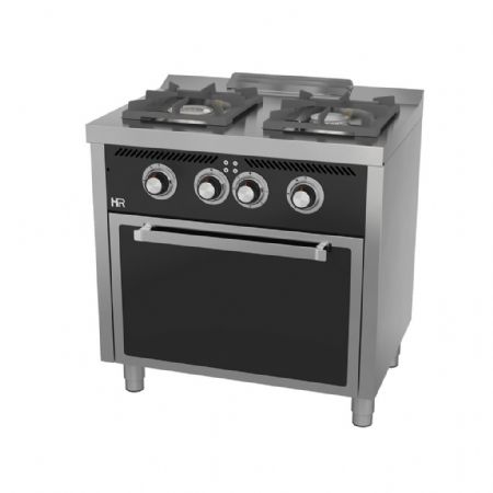 Fourneau profondeur 600 Gaz 2 brûleurs 15,3 kW à poser - Hr Fainca - C2F600HE