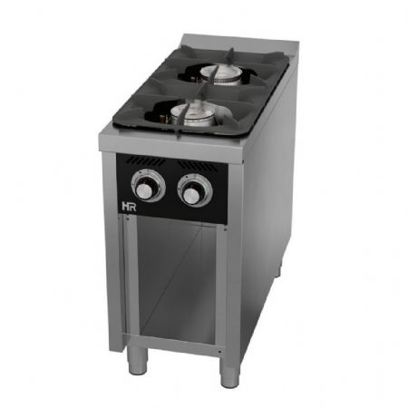 Fourneau profondeur 900 2 feux vifs Gaz 19000 kW sur placard - Hr Fainca - C2F900E