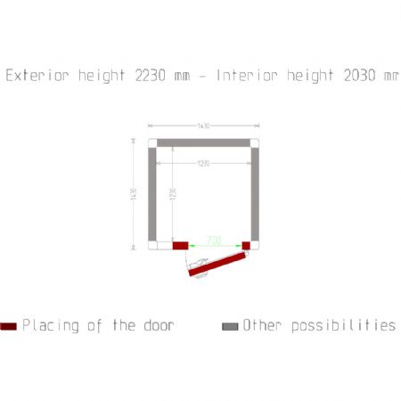 Chambre Froide sans groupe ISO 100, dim. int. 1230 x 1230 xh 2030 mm (3,07 m³) - Diamond - C35A/10BF