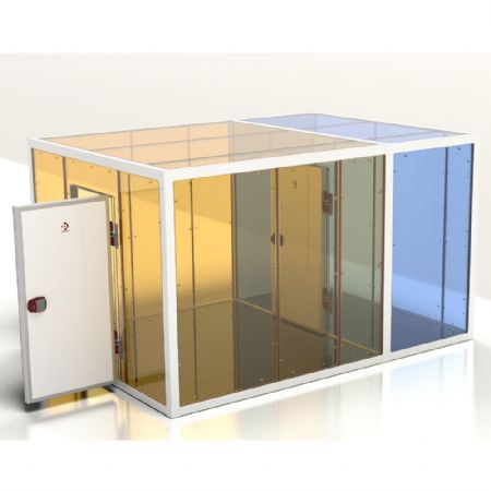 Chambre Froide sans groupe combi ISO 100, dimensions internes 2830x3630 & 2830x2030xh2230 mm (22,91 + 12,81 m³), isolation 100 mm - Diamond - C3810/XBF-COMBI