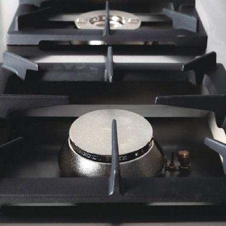 Fourneau à gaz professionnel sur placard ouvert avec 2 brûleurs 8,5 + 2x6,8 kW - 1200x600x880 mm