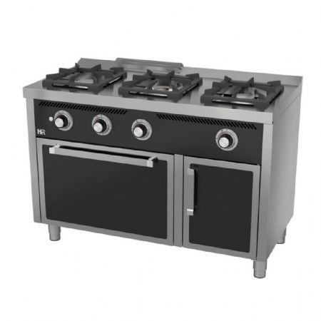 Fourneau gaz 3 brûleurs 22,5 kW profondeur 600 mm - Hr Fainca - C3F600H