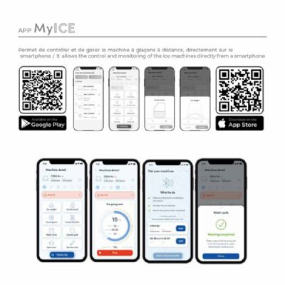 Machine � gla�ons pleins transparents � arriv�e d�eau production 41 kg/24h - 500x540x690