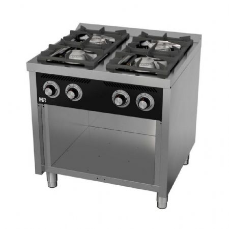 Cuisinière 4 feux vifs gaz 30,6 kW sur placard - Hr Fainca - C4F750E