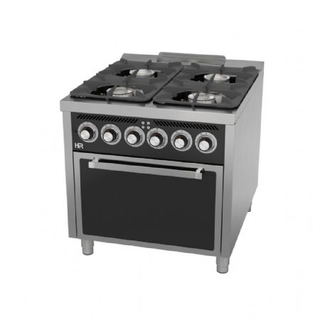 Fourneau profondeur 900 gaz 4 brûleurs 39,6 kW à poser - Hr Fainca - C4F900HE