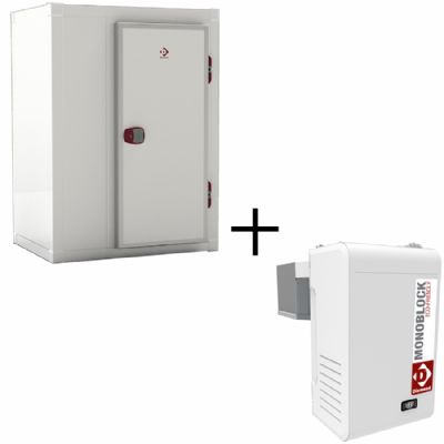 Chambre de congélation avec groupe monobloc à chevauchement -15°C/ -25°C isolation 80 mm - dim. 1790x1590x2190 Chambre de congélation avec groupe monobloc à chevauchement -15°C/ -25°C isolation 80 mm - dim. 1790x1590x2190