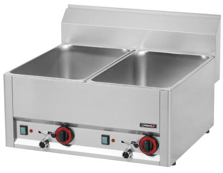 Bains-marie pro ligne profondeur 600 Double bain-marie GN 1/1 avec vannes de vidange 66 Monophasé - Casselin - C6DBMV66 Bains-marie pro ligne profondeur 600 Double bain-marie GN 1/1 avec vannes de vidange 66 Monophasé - Casselin - C6DBMV66