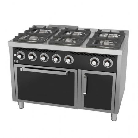 Cuisinière gaz 6 brûleurs 52,9 kW - Hr Fainca - C6F750H