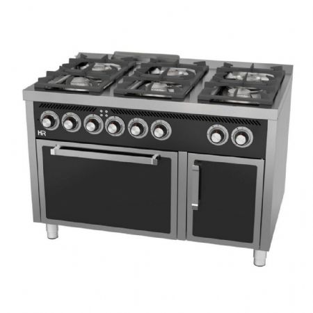 Cuisinière gaz 6 brûleurs 45,9 kW à poser - Hr Fainca - C6F750HE