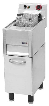 Friteuse cuisine pro profondeur 600 électrique 8 litres avec soubassement 33 Triphasé - Casselin - C6FE833S
