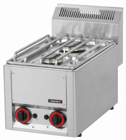 Fourneau profondeur 600 gaz à poser 2 feux P 33, puissance 3 kW + 3,6 kW - Casselin - C6FOG2FP33