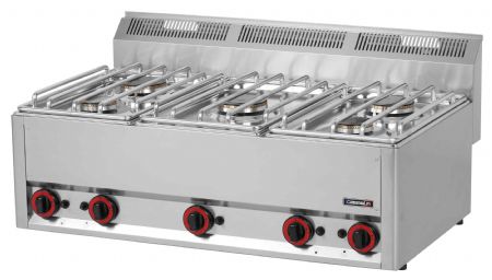 Fourneau profondeur 600 gaz à poser 5 feux P 99 - Casselin - C6FOG5FP99