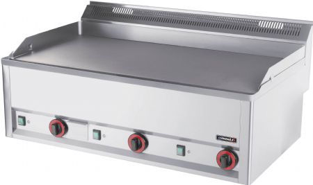 Plaque à snacker pro profondeur 600 Fonte Lisse 99 Triphasé 9 kW - Casselin - C6PASFL99