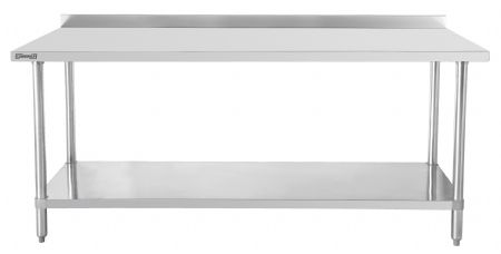 Table de Travail Inox 600 avec dosseret et étagère 1000 mm - Casselin - C6TTDE100 Table de Travail Inox 600 avec dosseret et étagère 1000 mm - Casselin - C6TTDE100