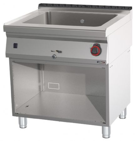 Bains-marie pro ligne profondeur 700 GN 2/1 200 mm avec vanne de vidange et soubassement 80 Monophasé - Casselin - C7BM2200V80S