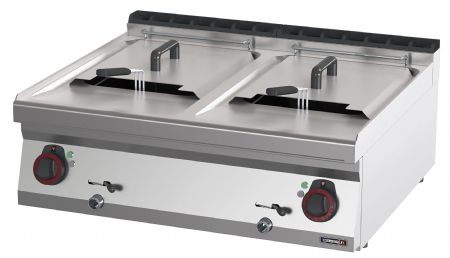 Friteuse cuisine pro profondeur 700 électrique à poser 2 x 13 litres 80 - Casselin - C7FE13280