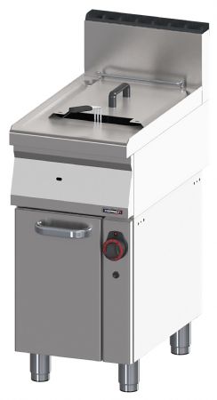 Friteuse cuisine pro profondeur 700 gaz avec soubassement 15 litres 40 - Casselin - C7FG1540S