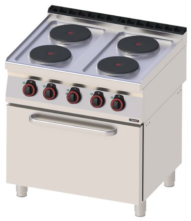 Fourneau profondeur 700 électrique 4 feux four électrique ventilé GN 1/1 80 Triphasé - Casselin - C7FOE4FFV80 Fourneau profondeur 700 électrique 4 feux four électrique ventilé GN 1/1 80 Triphasé - Casselin - C7FOE4FFV80