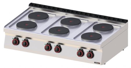 Fourneau profondeur 700 électrique à poser 6 feux 120 - Casselin - C7FOE6F120
