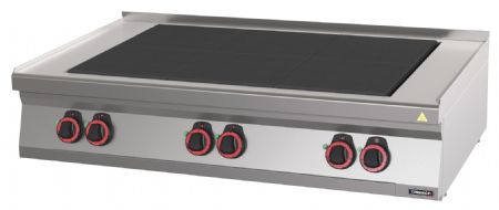 Fourneau profondeur 700 électrique à poser 6 plaques coup de feu 120 triphasé - Casselin - C7FOE6P120