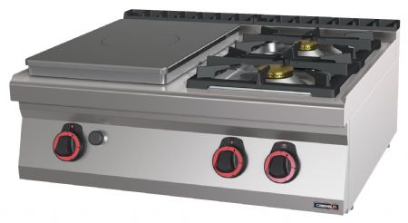 Fourneau profondeur 700 gaz à poser 2 feux + 1 plaque coup de feu 80 - Casselin - C7FOG2F1P80 Fourneau profondeur 700 gaz à poser 2 feux + 1 plaque coup de feu 80 - Casselin - C7FOG2F1P80