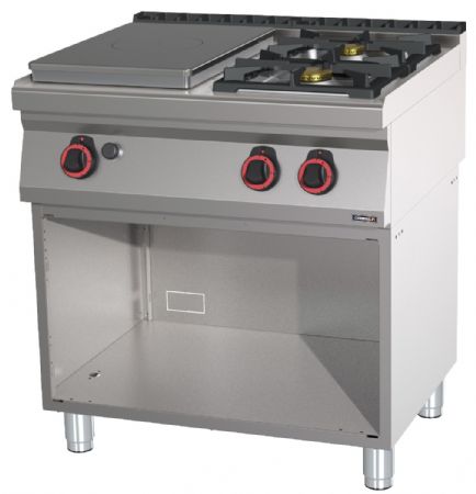Fourneau profondeur 700 gaz 2 feux + 1 plaque coup de feu avec soubassement 80 - Casselin - C7FOG2F1P80S Fourneau profondeur 700 gaz 2 feux + 1 plaque coup de feu avec soubassement 80 - Casselin - C7FOG2F1P80S