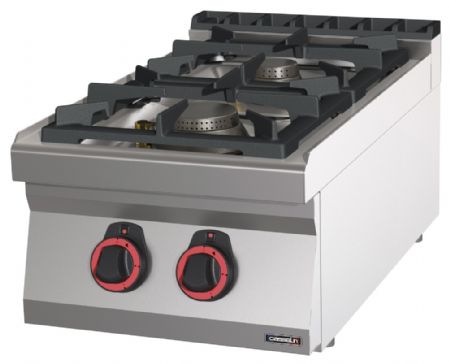 Fourneau profondeur 700 gaz à poser 2 feux HP 40 - Casselin - C7FOG2FHP40