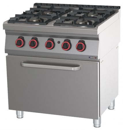 Fourneau profondeur 700 gaz 4 feux avec four à gaz GN 2/1 80 - Casselin - C7FOG4FFG80 Fourneau profondeur 700 gaz 4 feux avec four à gaz GN 2/1 80 - Casselin - C7FOG4FFG80