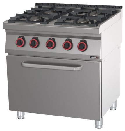 Fourneau profondeur 700 gaz 4 feux avec four électrique ventilé GN 1/1 80 Monophasé - Casselin - C7FOG4FFV80 Fourneau profondeur 700 gaz 4 feux avec four électrique ventilé GN 1/1 80 Monophasé - Casselin - C7FOG4FFV80
