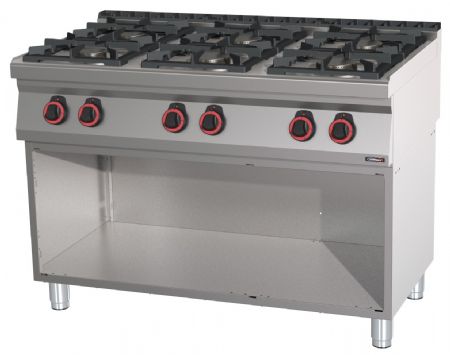Fourneau profondeur 700 gaz 6 feux avec soubassement 120 - Casselin - C7FOG6F120S Fourneau profondeur 700 gaz 6 feux avec soubassement 120 - Casselin - C7FOG6F120S
