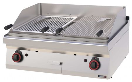 Grill pierre de lave profondeur 700 double 40 Gaz - Casselin - C7GPLD40