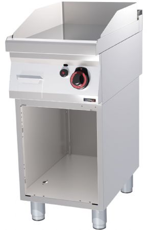 Plaque à snacker pro profondeur 700 Chrome Lisse avec soubassement Gaz 40 7 kW - Casselin - C7PASCLG40S
