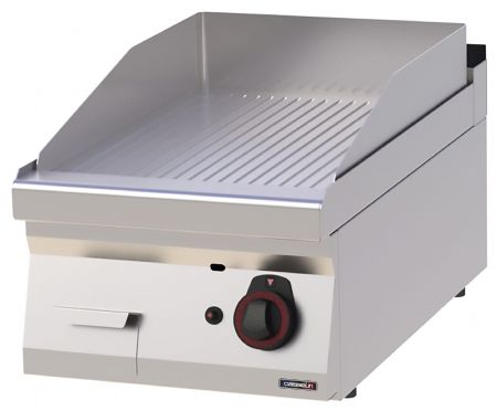 Plaque à snacker pro profondeur 700 Chrome Rainurée Gaz 40 7 kW - Casselin - C7PASCRG40