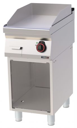 Plaque à snacker pro profondeur 700 Fonte Lisse avec soubassement 40 Triphasé - Casselin - C7PASFL40S