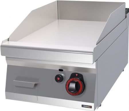 Plaque à snacker pro profondeur 700 Fonte Lisse Gaz 40 7 kW - Casselin - C7PASFLG40