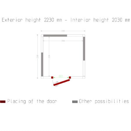 Chambre froide positive ou négative isolation 100 mm 2230x2230x2230 mm - Diamond - C90A/10BF