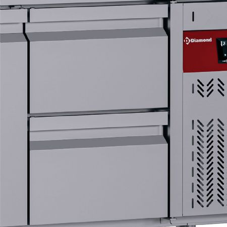 Kit bloc 2 tiroirs 1/2+1/2 h200mm