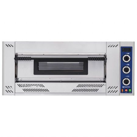 Plaque à snacker pro profondeur 600 Gaz pour 6 pizzas ø 30 cm, contrôle mécanique - Virtus - CAA0003/P