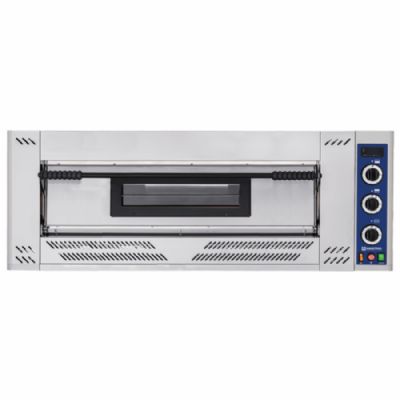 Four à pizza gaz 1 chambre commande mécanique pour 9 pizzas diamètre 300 mm Four à pizza gaz 1 chambre commande mécanique pour 9 pizzas diamètre 300 mm