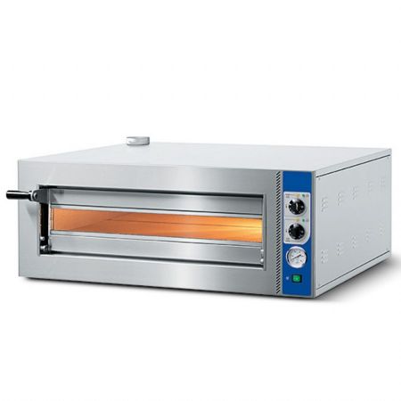 Four à Pizzas professionnel électrique 4 pizzas ø 350 mm, contrôle mécanique, Triphasé - Virtus - CAB0032/CN