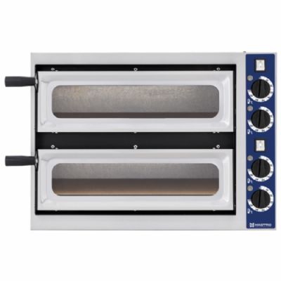 Four à pizza électrique 2 chambres commandes manuelles - pour 2 pizzas diamètre 320 mm Four à pizza électrique 2 chambres commandes manuelles - pour 2 pizzas diamètre 320 mm