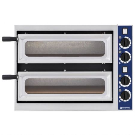 Petits four à pizza pro électrique pour 1+1 pizzas ø 32 cm, contrôle mécanique - Virtus - CAB0099/P Petits four à pizza pro électrique pour 1+1 pizzas ø 32 cm, contrôle mécanique - Virtus - CAB0099/P