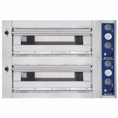 Four à pizza électrique 2 chambres commandes manuelles - capacité 6+6 pizzas diamètre 35 cm Four à pizza électrique 2 chambres commandes manuelles - capacité 6+6 pizzas diamètre 35 cm