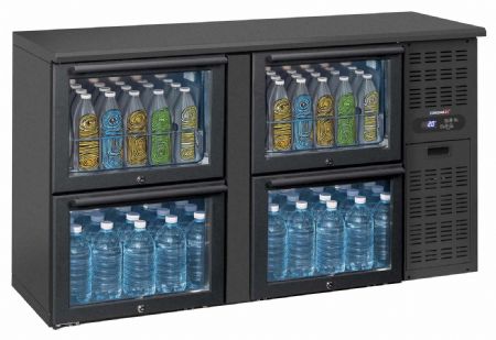 Arrière Bar 2 x 2 tiroirs vitrés 302 L - Casselin - CAB22TV